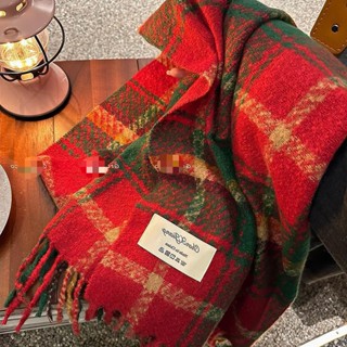 Khăng quàng cổ, Khăn len cashmere khăn choàng cổ loại dày ấm áp phong cách Vintage, Quà Noel, Năm Mới