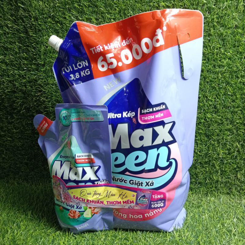 Nước giặt xả MaxKleen túi 3,8kg KHÔNG Kẹp KM