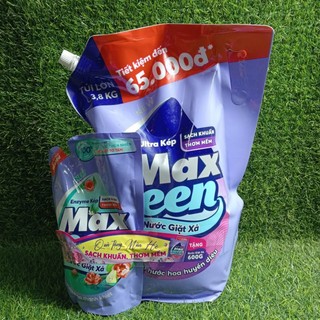 Nước giặt xả MaxKleen túi 3,8kg KHÔNG Kẹp KM