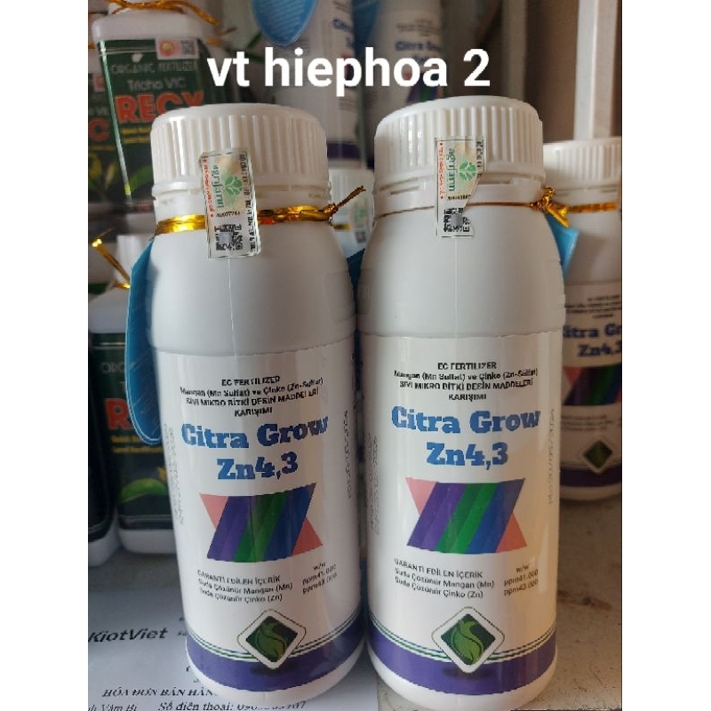 Phân bón lá Citra Grow Zn4,3 (500ml)
