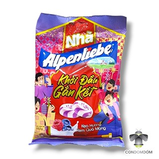 Gói 115.5gr kẹo Alpenliebe hương kem quả mọng