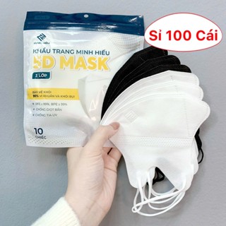   Sỉ 100 cái  Khẩu trang 5D Mask Minh hiếu chống bụi mịn và kháng khuẩn 