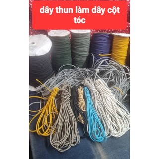 5m dây thun tròn có lõi,  và dây thun dep,làm  dây cột tóc handmade