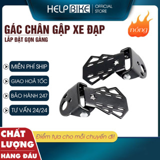 Cặp gác chân xe đạp thể thao kim loại chắc chắn, gấp gọn thoải mái GCN01