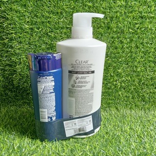 Dầu gội Clear bạc hà chai 630g Kẹp KM dầu gội Clear Men 140g
