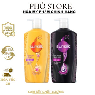 Dầu gội Sunsilk 650g làm sạch và mềm mượt tóc gấp 5 lần, cho mái tóc ngát hương suốt 48h