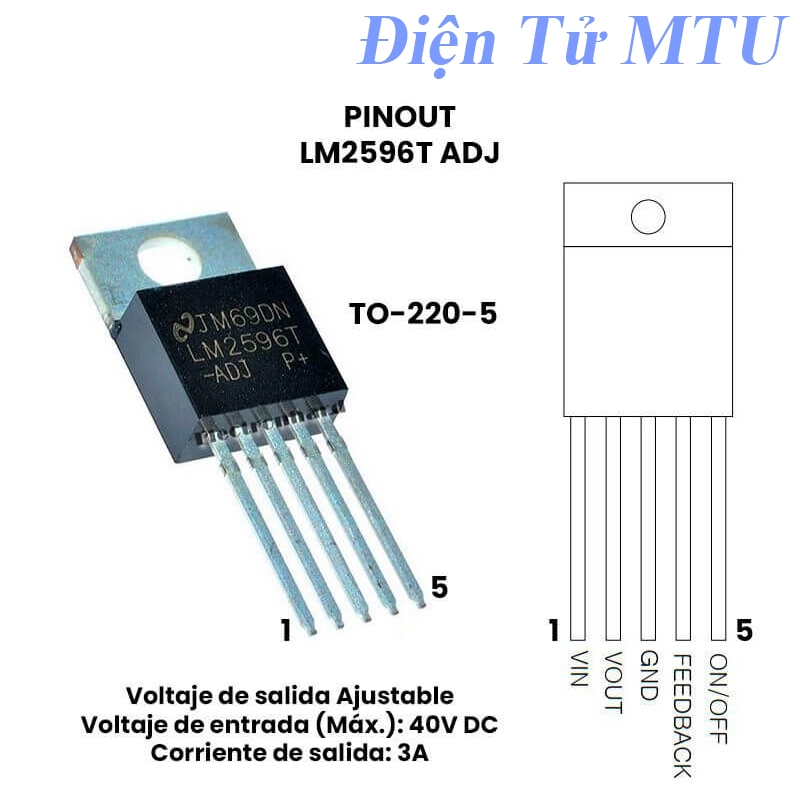 IC Nguồn LM2596T LM2576T LM2596 3.3V 5V 12V ADJ TO-220 TO-263