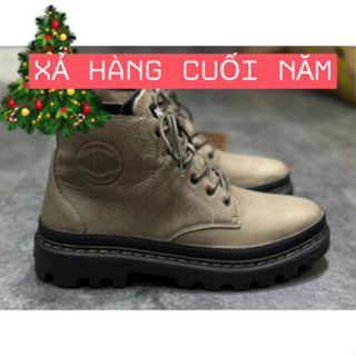 [ Chính hãng ] Giày Palladium cho nam da thuộc đen - Rêu cao cấp Không hộp