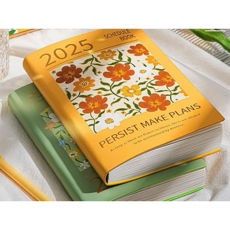 sổ planner 2025 bìa da cao cấp xinh