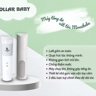 Tông đơ hớt tóc cho bé MOAZ BÉBÉ MB 014 cắt hút tóc - Máy cắt tóc thông minh Moaz Bebe MB014