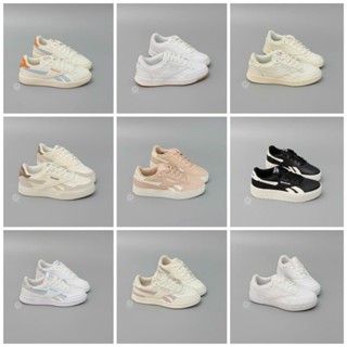   CHÍNH HÃNG   GIÀY REEBOK ĐẾ BẰNG BEIGE CAM XANH  GUM  HOA VĂN CAM  TRẮNG GÓT NÂU 