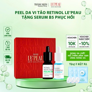   MUA 1 TẶNG 2  Peel Da Vi Tảo Retinol Thay Da Sinh Học Tại Nhà Le'Peau Giảm Mụn Sáng Da Mờ Thâm Tặng Kèm Seurm B5 