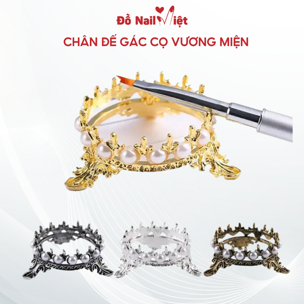 Chân đế gác cọ hình vương miệng bằng kim loại cao cấp-ĐỒ NAIL VIỆT