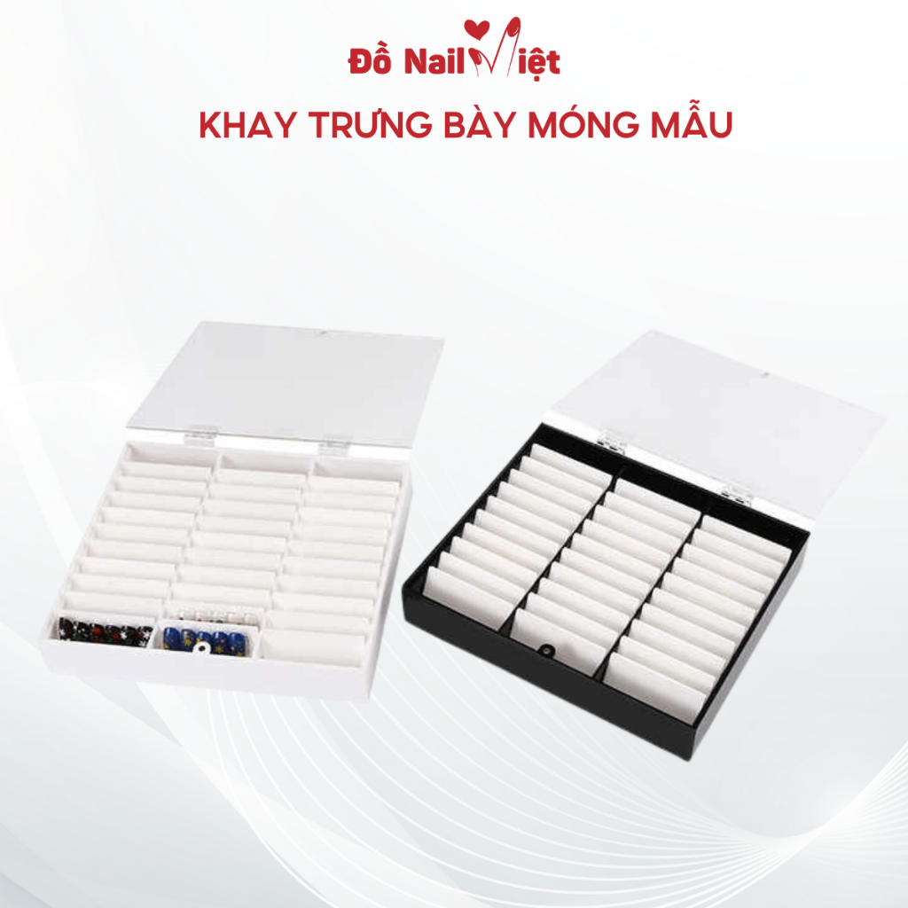 Khay trưng bày móng mẫu phân nhiều ngăn riêng biệt bằng nhựa-ĐỒ NAIL VIỆT