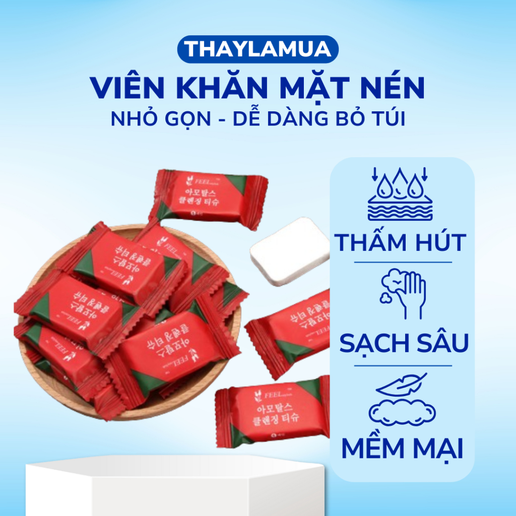 Túi 30 khăn mặt nén nhỏ gọn, siêu thấm hút, dễ bỏ túi, tiện lợi khi đi du lịch, đi chơi, đi làm