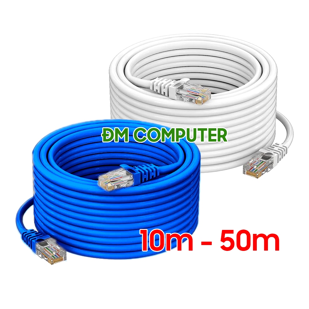 DÂY MẠNG CAT6 Bấm Sẵn 2 Đầu 10m, 15m, 20m ,25m,30m,35m,40m,45m,50m - dây mạng ngoài trời và trong nh