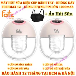 (FREEMAX 12) Máy hút sữa điện rảnh tay không dây có pin sạc Fatzbaby FATZ - Cup rãnh tay - FB1232TP (4 chức năng hút)