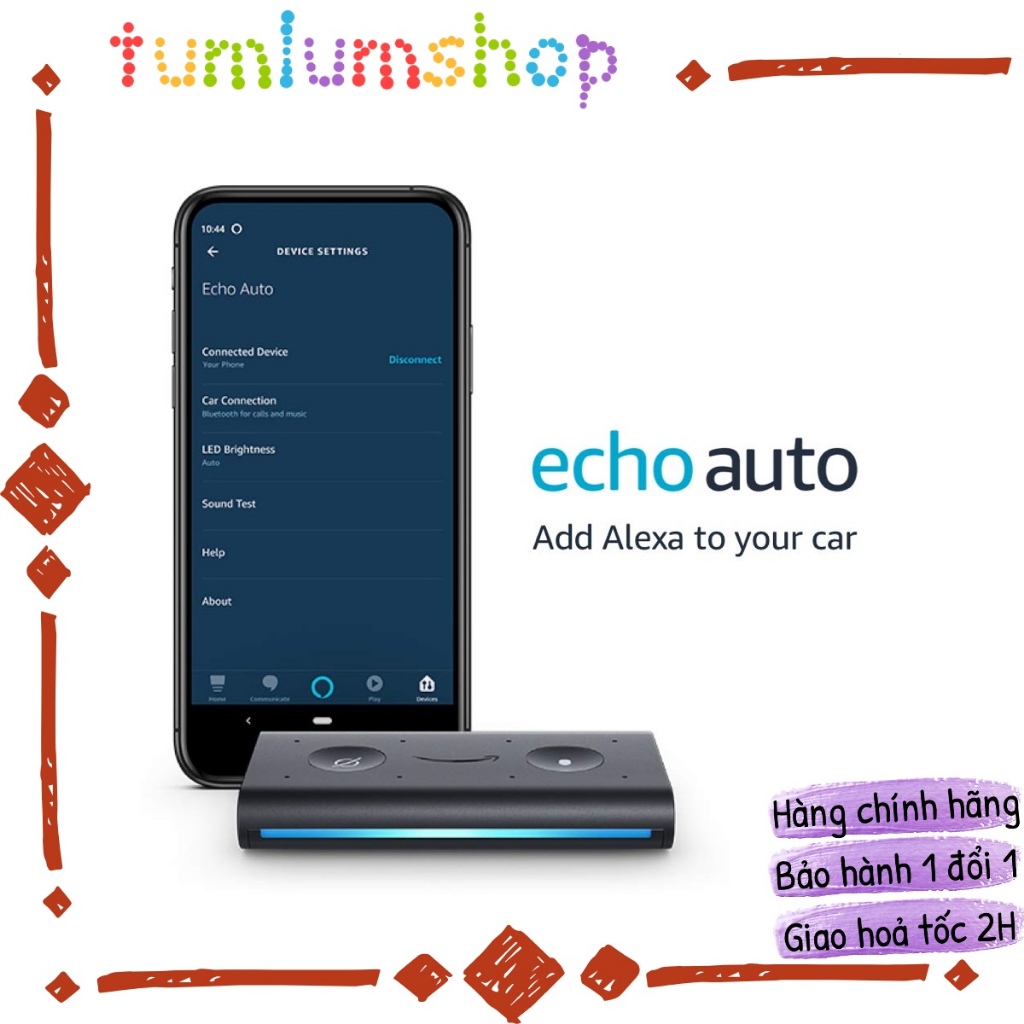 Amazon Echo Auto - Phiên bản Echo Dot Alexa dành cho ô tô