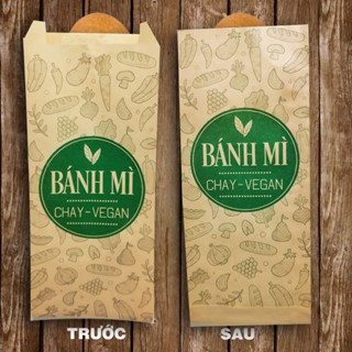 Bao và túi bánh mì chay Vegan 2024 (giấy kraft) - 1000 túi