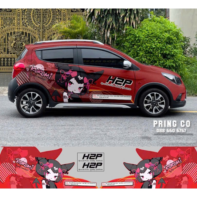 Tem dán xe Fadil mẫu Kurumi | Decal 3 lớp chống nước , chống phai mầu bảo hành 1 năm