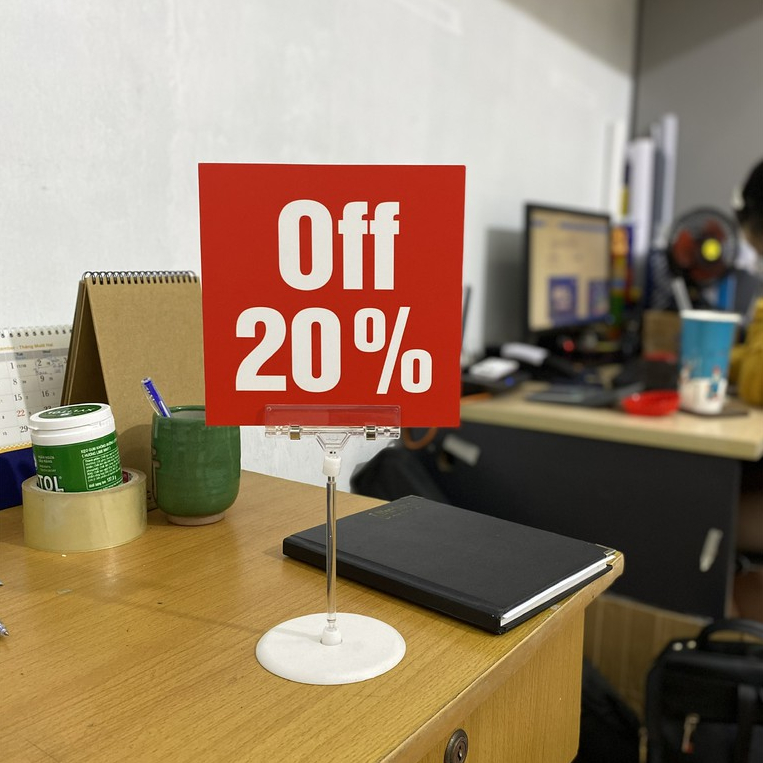 Chân kẹp để bàn, kẹp sale, kẹp wobbler để bàn 4015