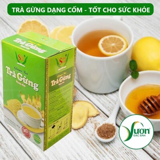 TRÀ GỪNG dạng cốm Sing Việt (Tùy chọn hộp xanh 200g - 20 gói x 10g, hộp vàng 100g - 10 gói x 10g)