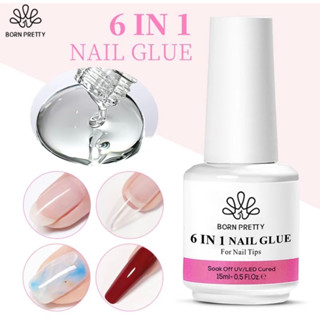 Glue Gel 6in1 siêu cấp chính hãng - Làm Base, Cứng Móng, Gắn Móng Up, Nối Đắp Móng, Loang Vân Đá,Ẩn Gel Trang Trí Móngg