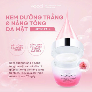 Kem Dưỡng Trắng Da Mặt Vacci Face Cream 50g - SPF50+ PA++++ - Nâng Tông (Tone Up) & Chống Nắng Toàn Diện