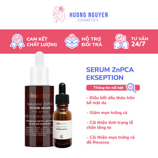  Serum Kẽm Ekseption Hyaluronic ZnPCA HA + 1% ZnPCA Hỗ Trợ Giảm Mụn Giảm Dầu  Hàng Công Ty  