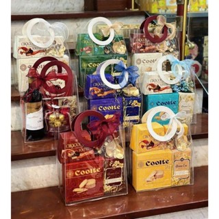 Túi QUAI DA trong suốt hình vuông tay cầm  đa dạng