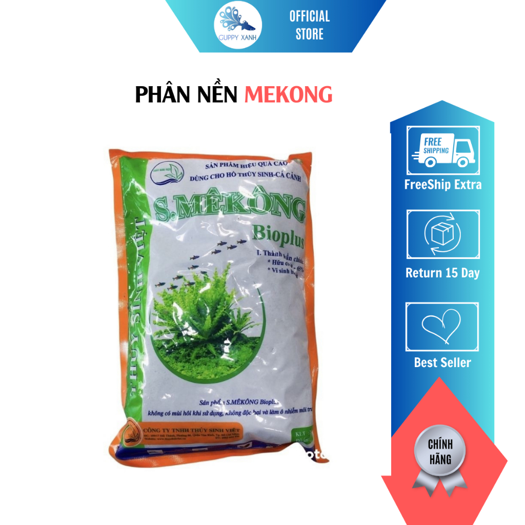 Phân nền thủy sinh S MeKong Bio Plus - bao 2kg