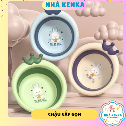 Chậu rửa mặt gấp gọn cho bé yêu