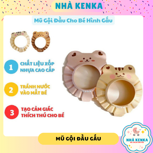 Mũ tắm gội đầu cho bé