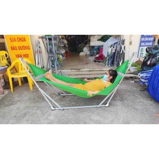 (ST) Bộ khung võng xếp người lớn ống phi 32 ( bao gồm: Khung+ võng lưới+ tặng 01 móc võng)