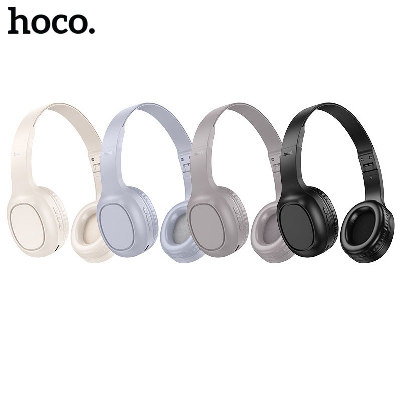 Tai nghe chụp tai Hoco W46 có bluetooth V5.3, cổng AUX 3.5mm, micro đàm thoại, âm thanh nghe rõ ràng