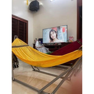 (ST) Bộ khung võng xếp người lớn ống phi 32 ( bao gồm: Khung+ võng lưới+ tặng 01 móc võng)