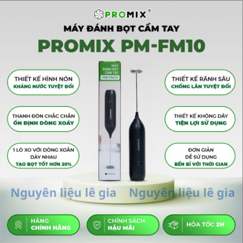Máy đánh bọt cà phê ,đánh trứng Promix PM-FM10 - cổng sạc USB-C