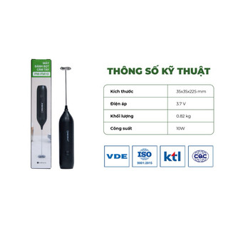 Máy đánh bọt cà phê ,đánh trứng Promix PM-FM10 - cổng sạc USB-C
