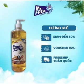 Nước rửa bát Mr.Fresh hương đào chai 800ml