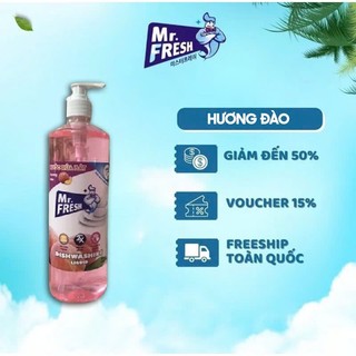 Nước rửa bát Mr.Fresh hương đào chai 800ml