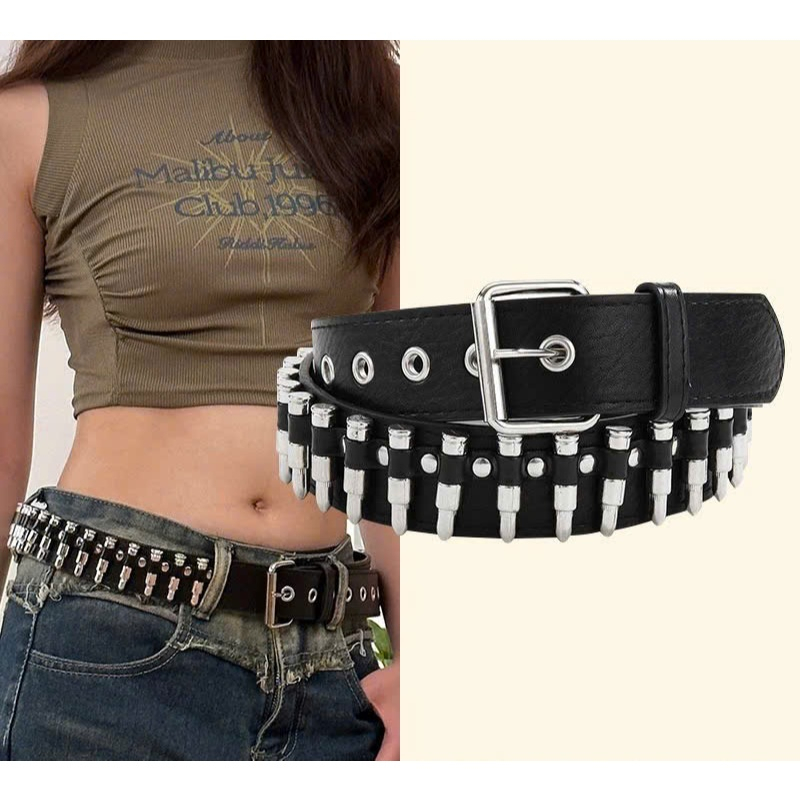 Thắt lưng đạn bullet belt thời trang cá tính y2k