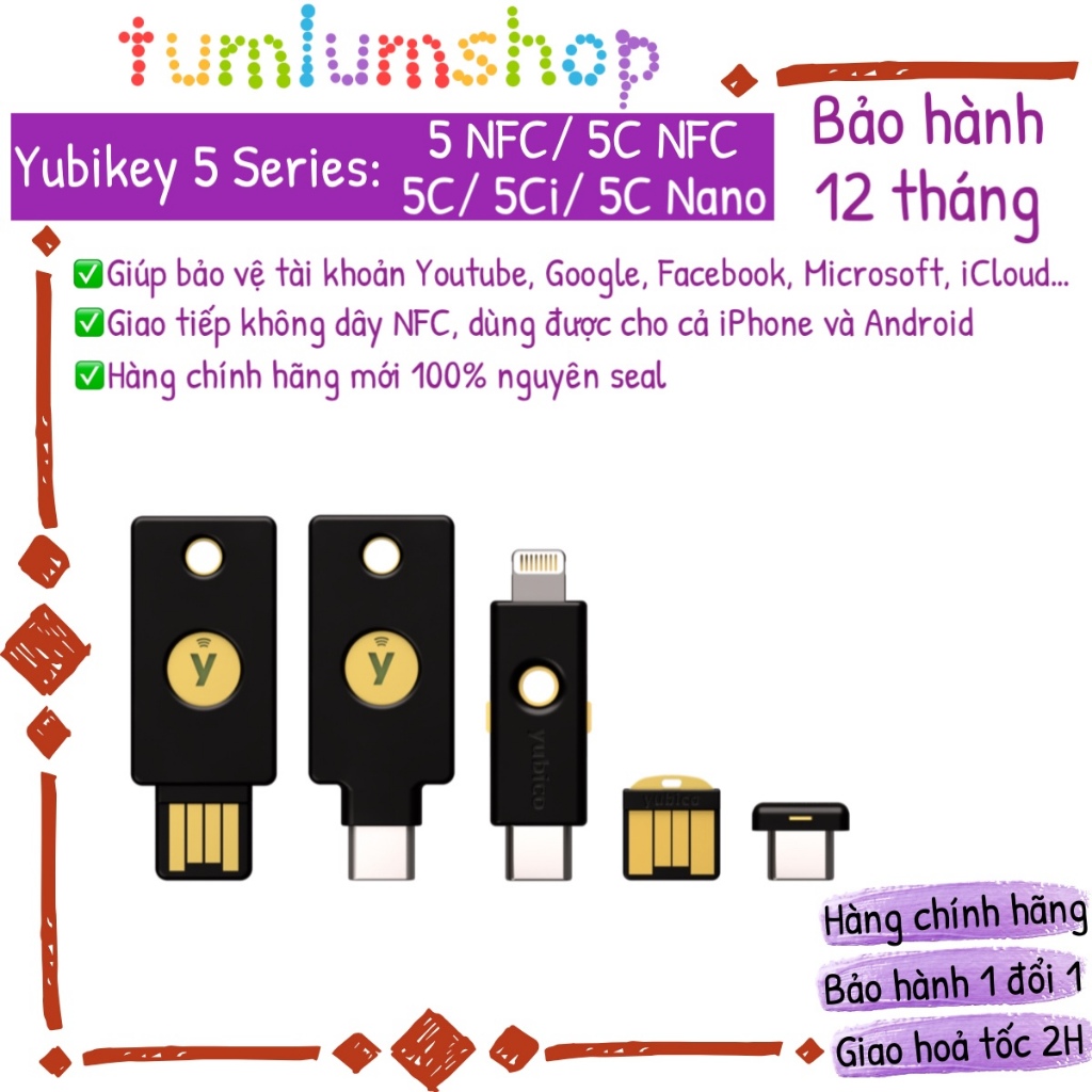 Thiết bị xác thực Yubikey 5 NFC