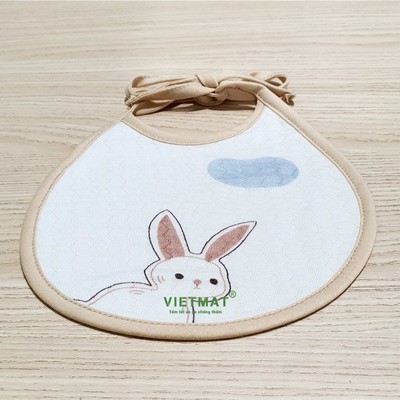Yếm sơ sinh VIETMAT cho bé cho bé ăn dặm 20x20cm - combo 3 cái