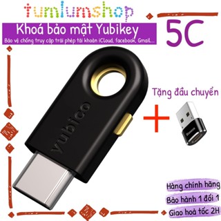 Yubikey 5C Khoá bảo mật 2 lớp 2FA bảo vệ tài khoản facebook iCloud Gmail