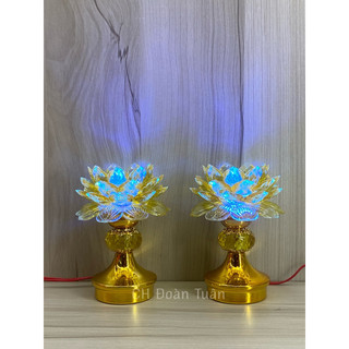 ĐÈN THỜ HOA SEN TRÁI CHÂU(1CẶP) TC01