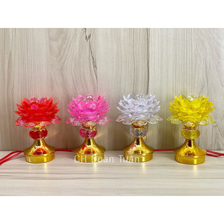ĐÈN THỜ HOA SEN TRÁI CHÂU(1CẶP) TC01