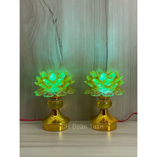 ĐÈN THỜ HOA SEN TRÁI CHÂU(1CẶP) TC01