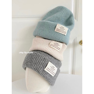 Mũ nón len dệt kim FEYTIY Unisex hàng VNXK phong cách Hàn Quốc, mũ beanie nam nữ chất lông thỏ mềm mịn ấm áp