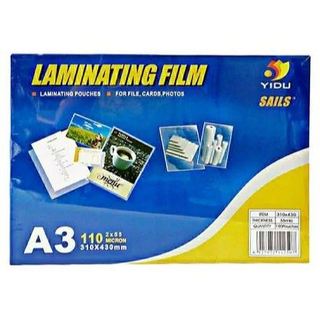 Màng Ép Nhựa Plastic Khổ A3 [ 310 * 430mm ] Hiệu Yidu [ 100 Tờ / 1 Xấp ]