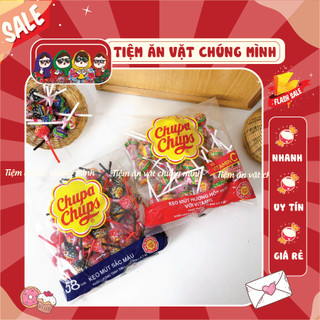 (BỊCH 58 - 60 CHIẾC) Kẹo mút Chupa Chups hương hỗn hợp trái cây và Sắc màu